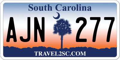 SC license plate AJN277
