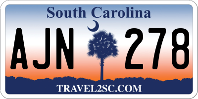 SC license plate AJN278