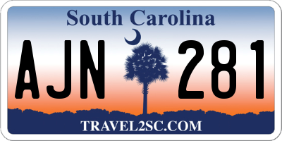 SC license plate AJN281