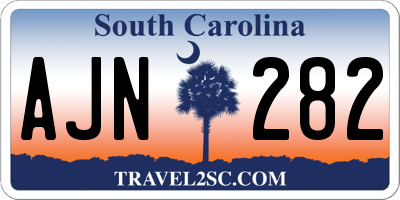 SC license plate AJN282