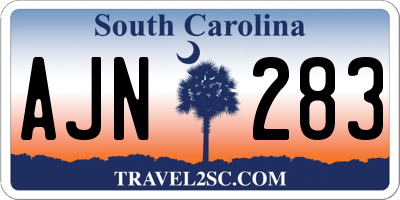 SC license plate AJN283