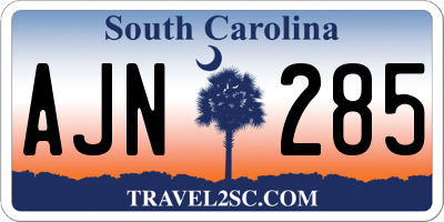 SC license plate AJN285