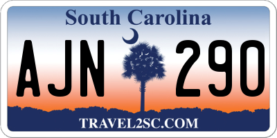 SC license plate AJN290