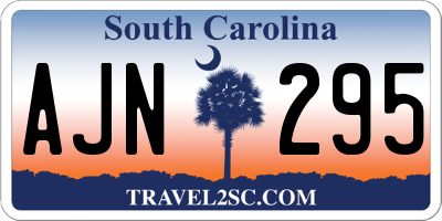 SC license plate AJN295