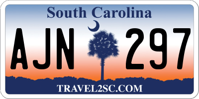 SC license plate AJN297