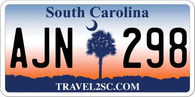 SC license plate AJN298