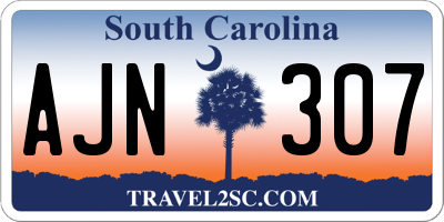 SC license plate AJN307