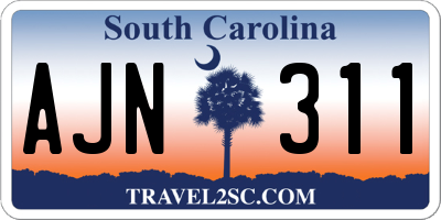 SC license plate AJN311