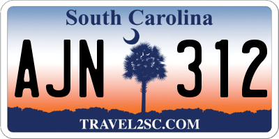 SC license plate AJN312