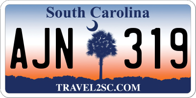 SC license plate AJN319