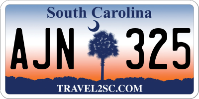 SC license plate AJN325