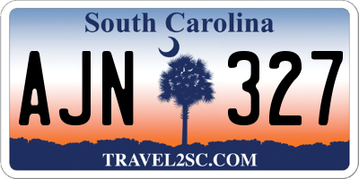 SC license plate AJN327