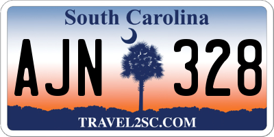 SC license plate AJN328