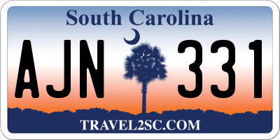 SC license plate AJN331