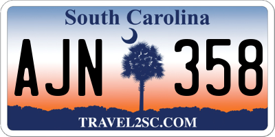 SC license plate AJN358
