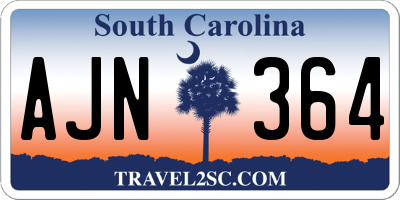 SC license plate AJN364