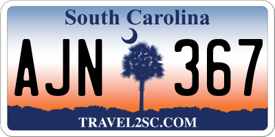 SC license plate AJN367