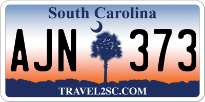 SC license plate AJN373