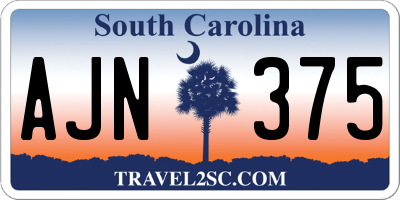 SC license plate AJN375