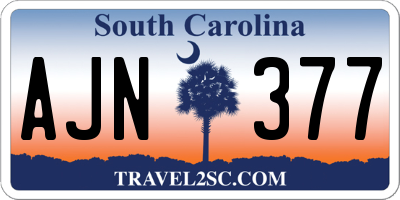 SC license plate AJN377