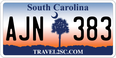 SC license plate AJN383