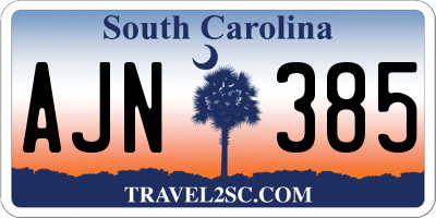SC license plate AJN385