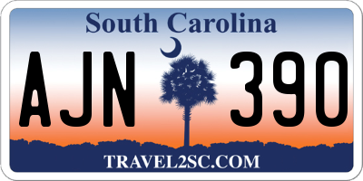 SC license plate AJN390