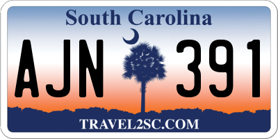 SC license plate AJN391