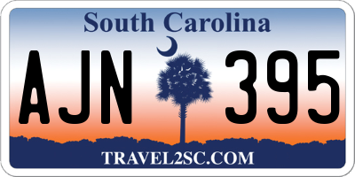 SC license plate AJN395