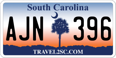 SC license plate AJN396