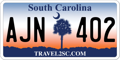 SC license plate AJN402