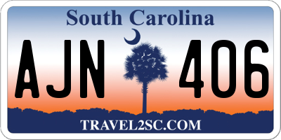 SC license plate AJN406