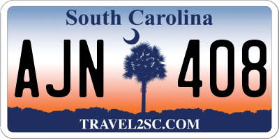 SC license plate AJN408