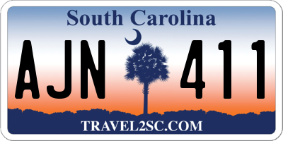 SC license plate AJN411