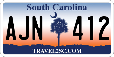 SC license plate AJN412