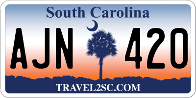 SC license plate AJN420