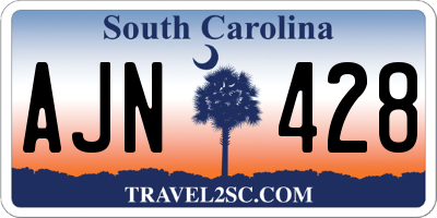 SC license plate AJN428