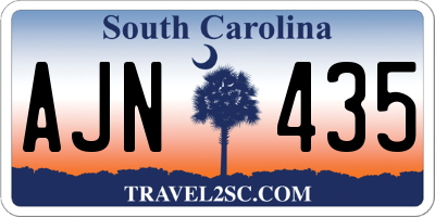 SC license plate AJN435