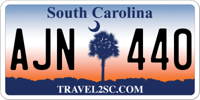 SC license plate AJN440
