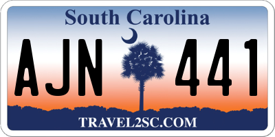 SC license plate AJN441