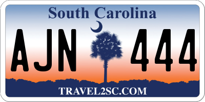 SC license plate AJN444