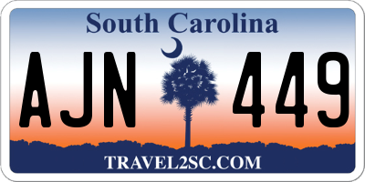 SC license plate AJN449