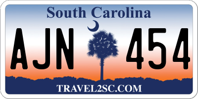 SC license plate AJN454