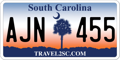 SC license plate AJN455