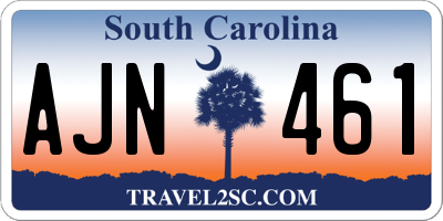 SC license plate AJN461