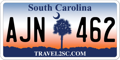 SC license plate AJN462
