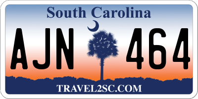SC license plate AJN464