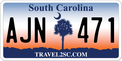 SC license plate AJN471