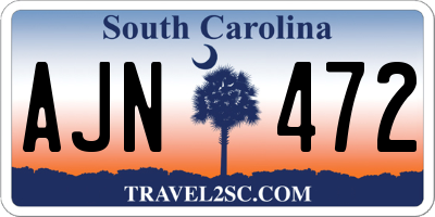 SC license plate AJN472