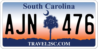 SC license plate AJN476